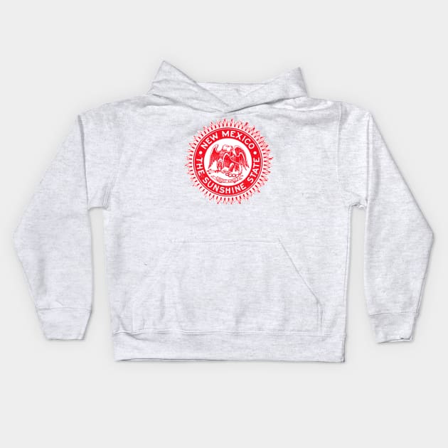 1940 New Mexico, The Sunshine State Kids Hoodie by historicimage